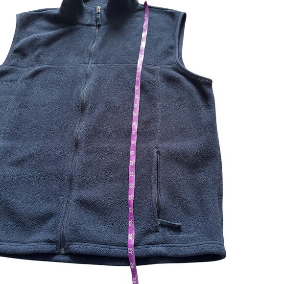L.L. Bean Fleece Vest Mens Sz XL Reg Blue Navy Zip up Activewear Polartec - Picture 5 of 10